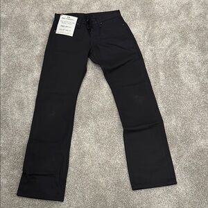 Men's Straight Black Jeans